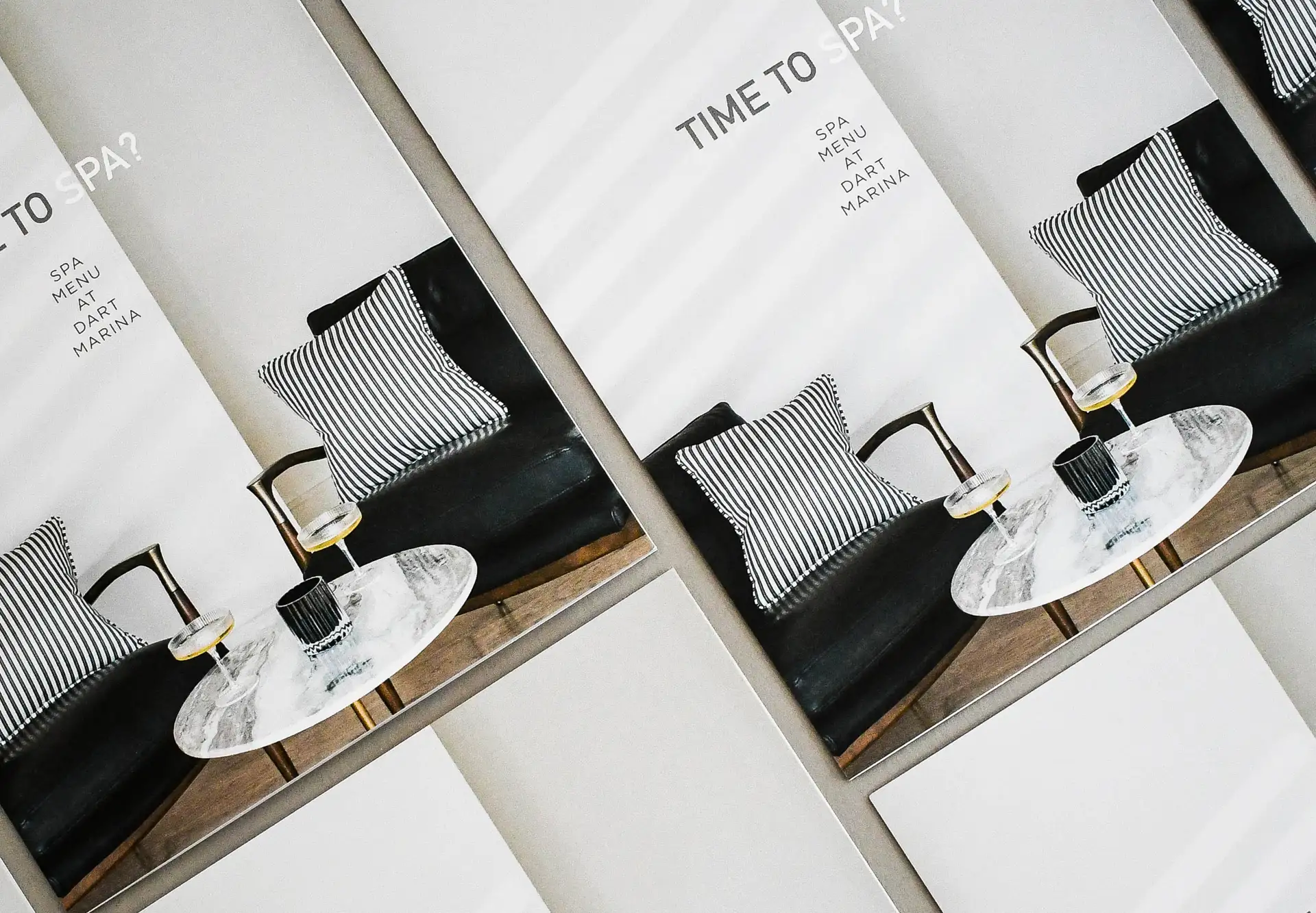 A selection of high-quality booklets printed for a spa company.