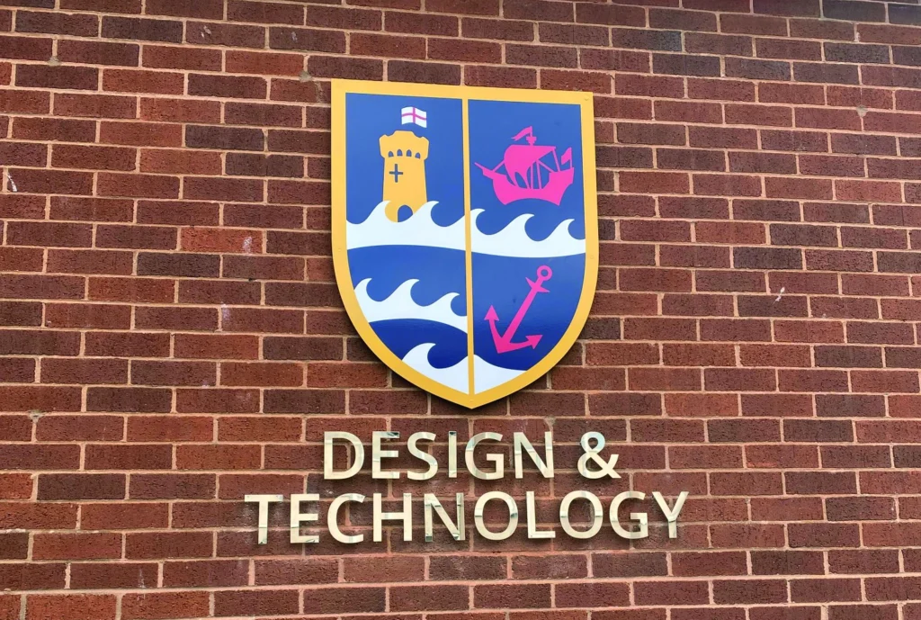 Large format ECC design and technology sign.