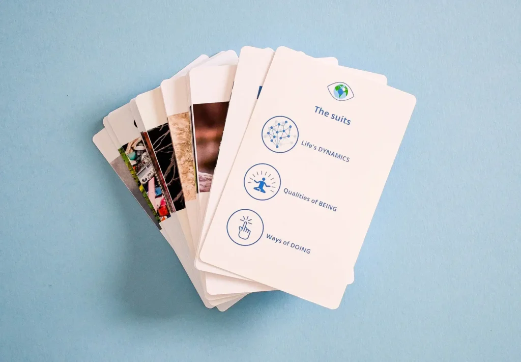 A stack of cards created to promote health and wellbeing.