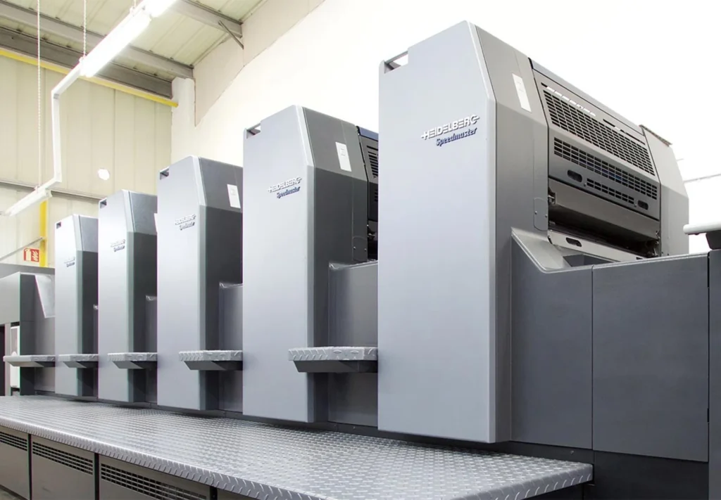 A Heidelberg Litho Press in our Exeter warehouse.