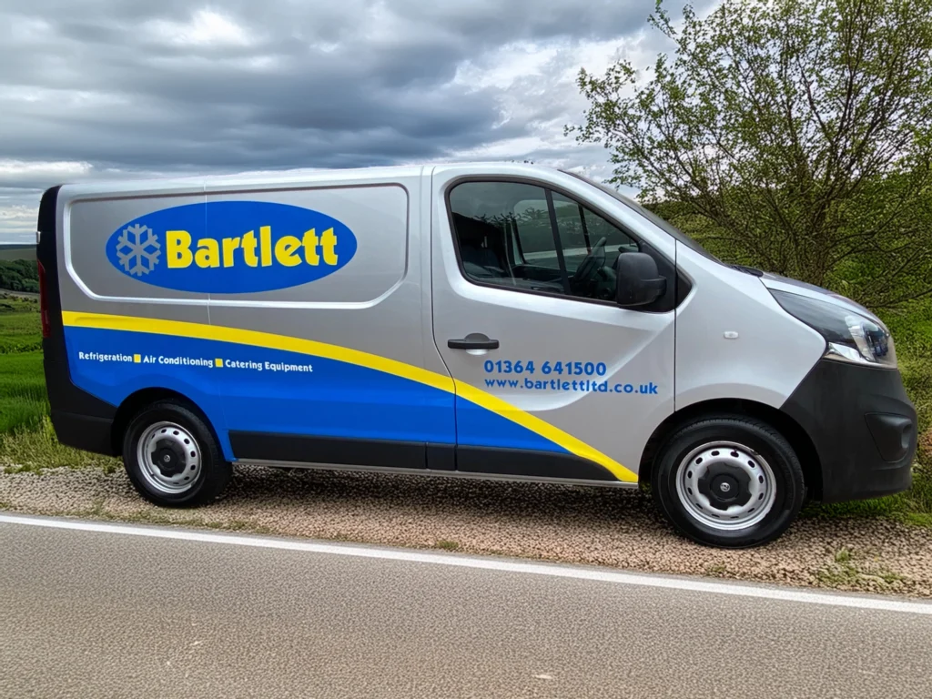 A Bartlett vehicle with graphics printed and fitted by Ashley House printing compnay.