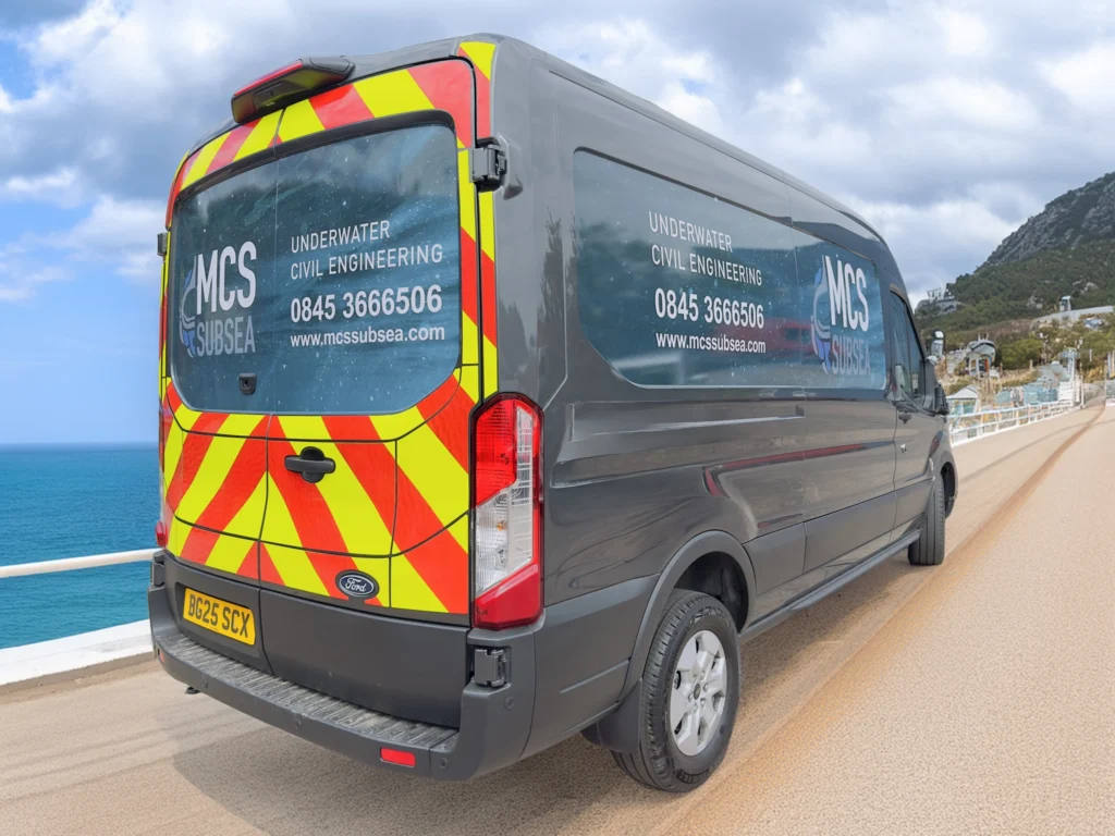 A MCS vehicle with graphics printed and fitted by Ashley House printing compnay.