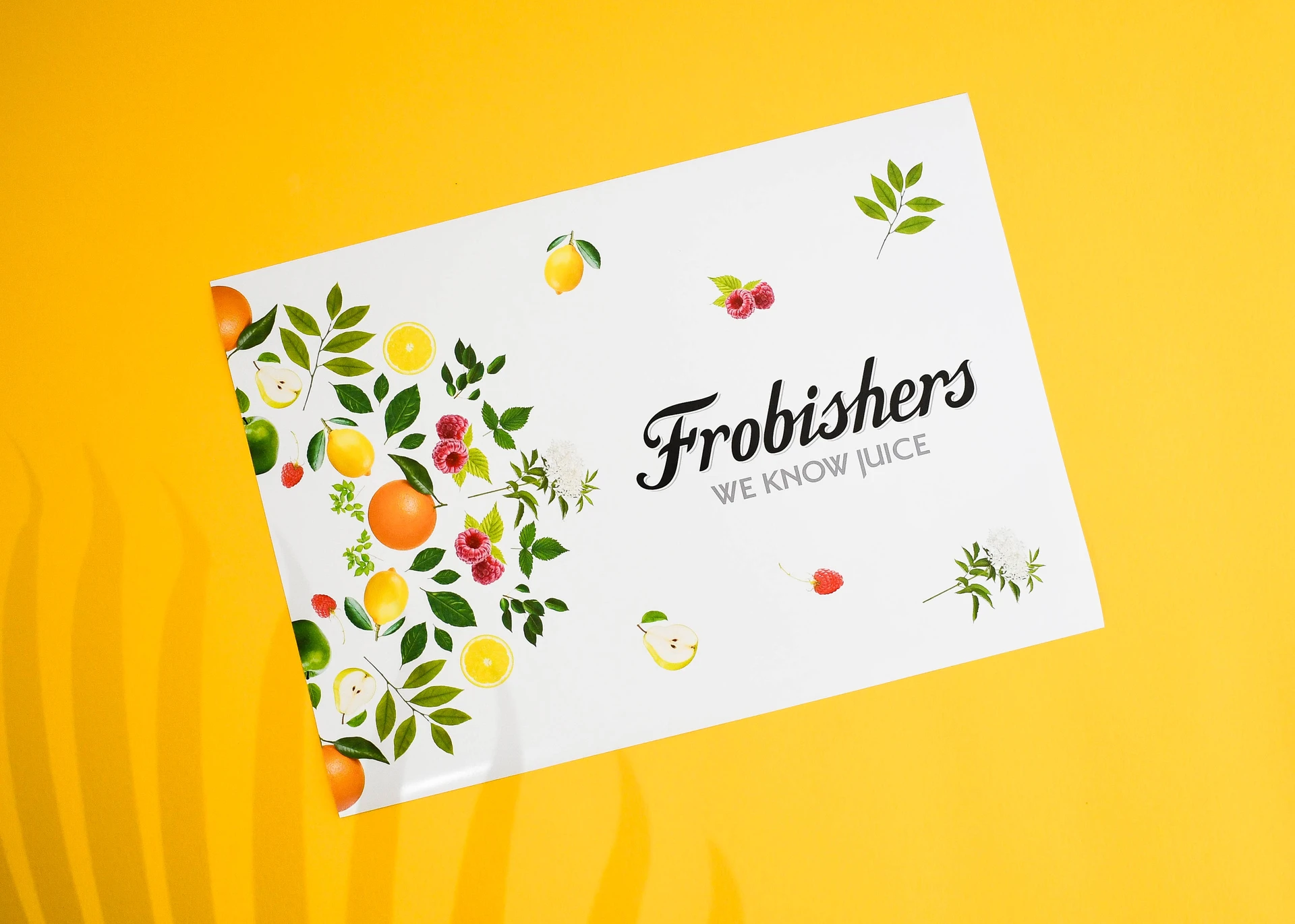 Digitally printed branded marketing material with vibrant colour and crisp typography.