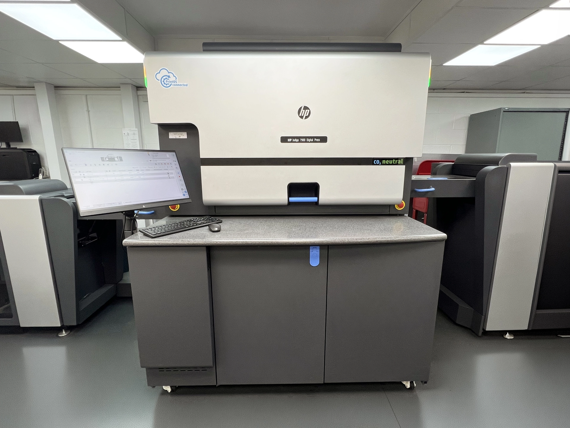 HP Indigo 7900 digital printing press used for high quality commercial print production