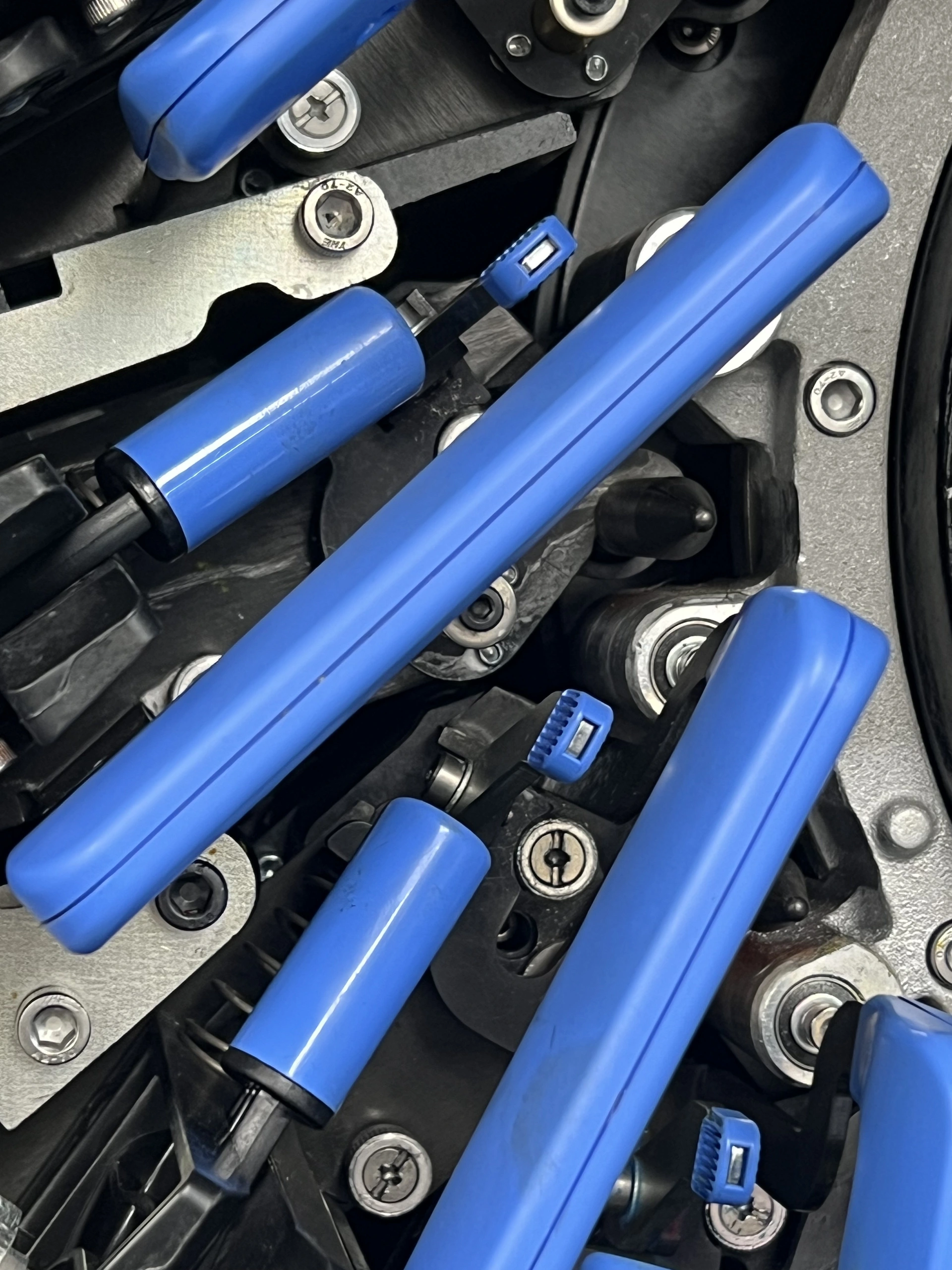 Close up of HP Indigo press components showing precision digital printing process